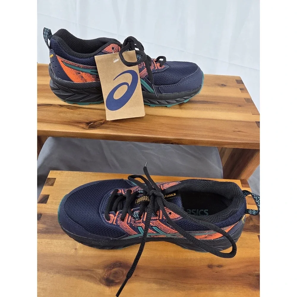 ASICS Pre Venture 9 GS Kids 3 Midnight Rainy Lake 1014A276-408 NWT